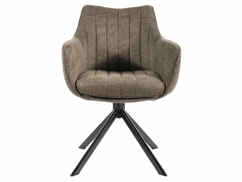 Otočná čalouněná jídelní židle Murray v olivové barvě