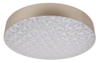 Luxis stropní LED svítidlo kulaté 48,5 cm zlaté moderní s dálkovým ovládáním do obýváku a ložnice