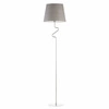 Stojací lampa do obýváku FOGO šedá sametová moderní glamour s látkovým stínidlem Lysne 174 cm