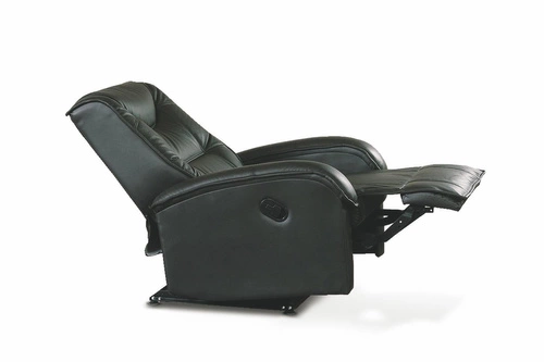 Rozkládací křeslo do obýváku Dyran černá ekokůže moderní relaxační recliner Intesi