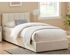 Čalouněná postel Lexington 90x200 béžová s úložným prostorem do ložnice