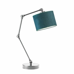 Noční lampička ASMARA Velur zelená moderní s nastavitelnou výškou do ložnice Lysne