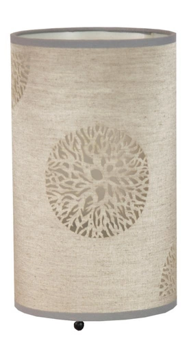 Noční lampička do ložnice Perla béžová moderní s látkovým stínidlem 25 cm