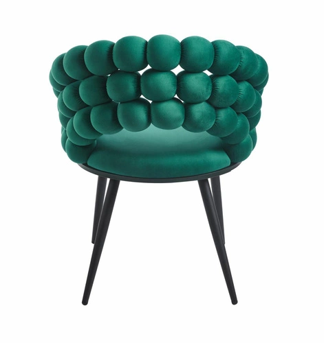 Jídelní židle čalouněná zelený samet s područky Bulle VIC Intesi moderní