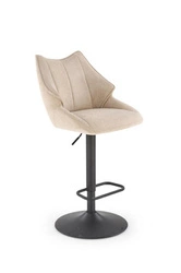 Barová židle Fraser béžová loftová s opěrkou, výškově nastavitelná, otočná do kuchyně a k ostrůvku Intesi