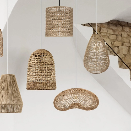 Závěsné svítidlo Etel papírové boho do obýváku a jídelny přírodní Atmosphera 55 cm