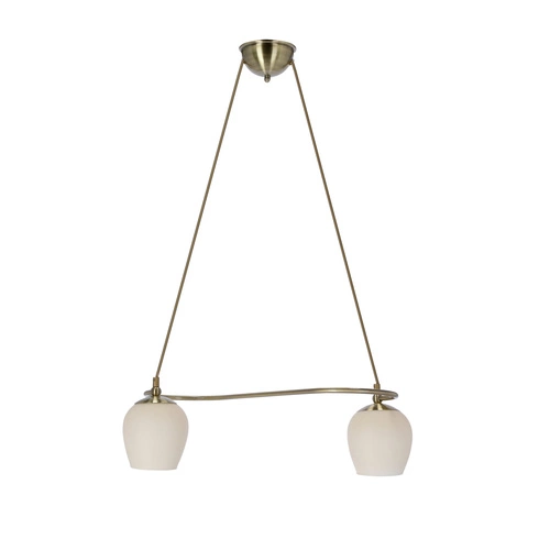 Stropní svítidlo Serano moderní skleněné patina dvoubodové do obýváku a jídelny