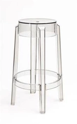 Transparentní barová židle Ghost 75 cm moderní stolička do kuchyně a jídelny D2.DESIGN