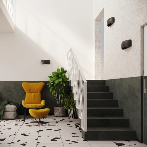 Nástěnné svítidlo Pontius černé moderní keramické do obýváku a ložnice Sollux Lighting