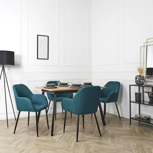 Čalouněná židle Lavia Intesi tyrkysová s područkami do jídelny a obýváku moderní