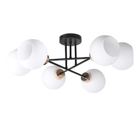 Moderní stropní svítidlo Amanda CANDELLUX černo-zlaté 6ramenné do obýváku