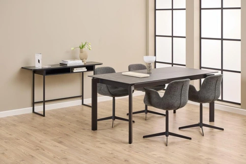 Rozkládací jídelní stůl Palermo černá keramika 180–240 cm