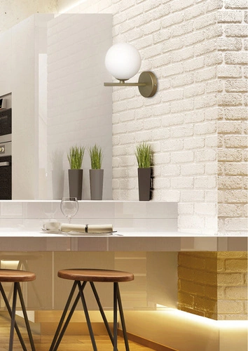 Nástěnné svítidlo Kama moderní skleněno-mosazné do ložnice a obýváku CANDELLUX LIGHTING