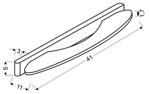 Nástěnné LED svítidlo Nike 41 chrom moderní do koupelny a nad zrcadlo 41 cm CANDELLUX