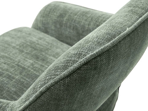 Barová židle Cowley zelená výškově nastavitelná s opěrkou na černé noze