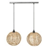 Závěsné ratanové světlo koule Rana 2 boho do obýváku a jídelny Atmosphera 50 cm