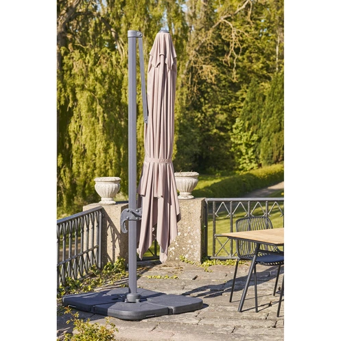 Zahradní slunečník Baza pískový House Nordic hliníkový skládací 295 cm