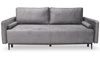 Rozkládací pohovka Arosa s funkcí spaní do obýváku, 2místná, sametová tmavě šedá Intesi