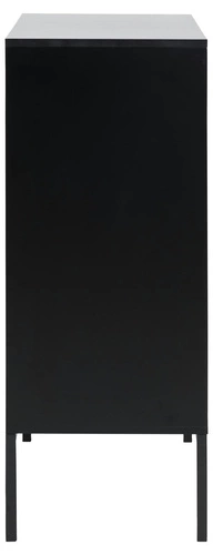 Komoda se zásuvkami Seaford 80 cm černá přírodní dub moderní do obýváku Actona