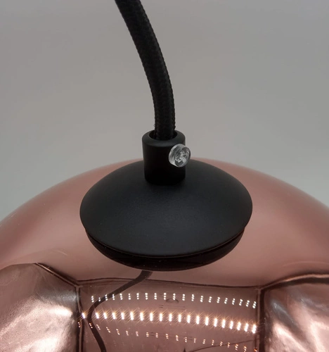 Závěsné svítidlo zlatá skleněná koule MIRROR GLOW 30 cm do obýváku a nad stůl