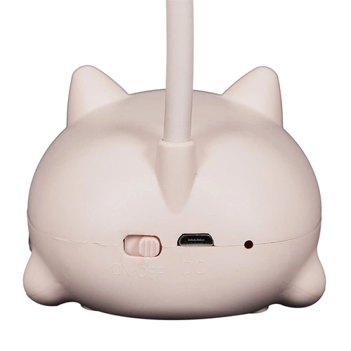 Dětská stolní LED lampička Kitty růžová moderní nabíjecí 21 cm