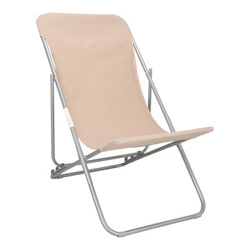 Zahradní lehátko Setuba béžové skládací polohovatelné moderní na terasu a balkon 5five