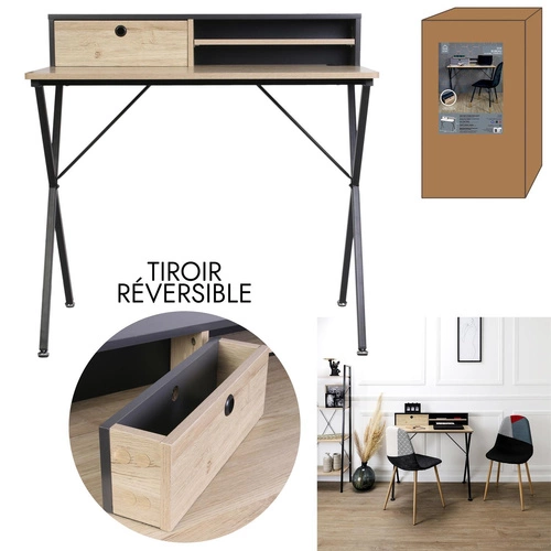 Stůl Cambridge přírodní/černý