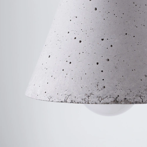 Betonové závěsné svítidlo REA 1 šedé moderní nad jídelní a kuchyňský stůl SOLLUX