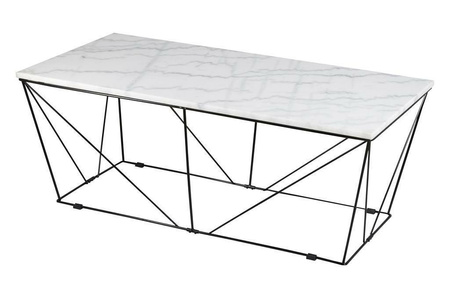 Konferenční stolek Cube bílý/černý obdélník
