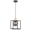 Retro 2 závěsná lampa černá 1x40W E27 kouřové stínítko