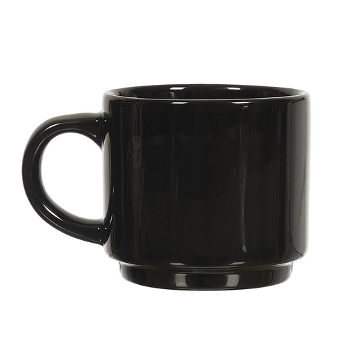 Sada 4 keramických hrnků Japandi na stojanu Intesi na kávu a čaj multicolor