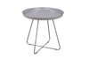 Kulatý kovový konferenční stolek šedý ROD L NORDIFRA moderní do obýváku 50 cm