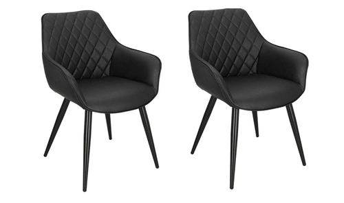 Sada 2 černých židlí Rox