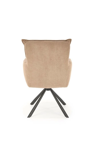 Otočná židle Aldora cappuccino z manšestrové látky do kanceláře a obýváku moderní