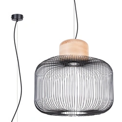 Stropní svítidlo GABBIA 55 černé industriální nad stůl do obýváku a jídelny