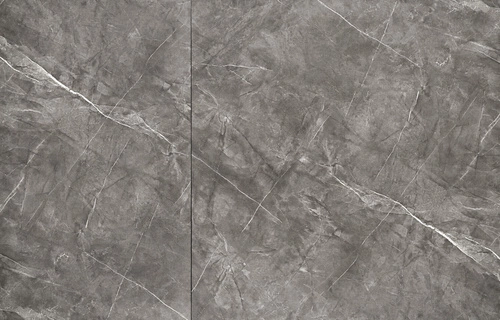 Rozkládací jídelní stůl Ariaster šedý mramor černé nohy 180–260 cm moderní