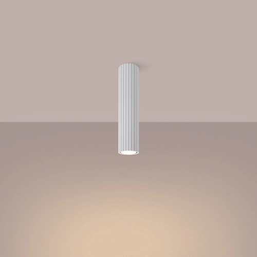 Stropní svítidlo KARBON 30 bílá moderní hliníková do obýváku a ložnice SOLLUX