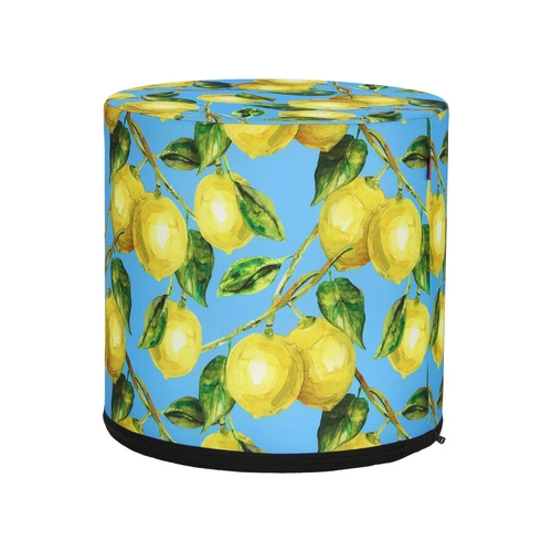 Zahradní voděodolný puf Lemon Intesi kulatý moderní na zahradu i balkon 40 cm