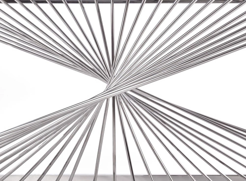 Konferenční stolek Infinity Intesi obdélníkový skleněný moderní do obýváku chrom kouřový 120x60