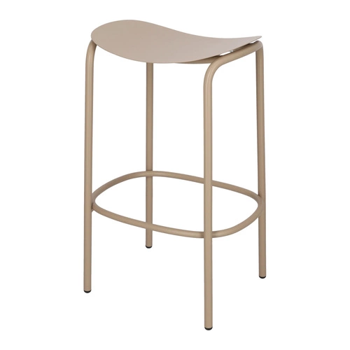 Šedá kovová barová stolička bez opěrky Trick moderní do kuchyně a na zahradu 65 cm SCAB Design