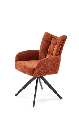 Otočná čalouněná židle Dahlia skořicová s područkami do jídelny a kanceláře Intesi