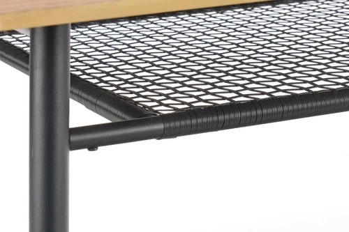 Jídelní stůl Sonic oválný zlatý dub černé nohy moderní loft 160x90 cm