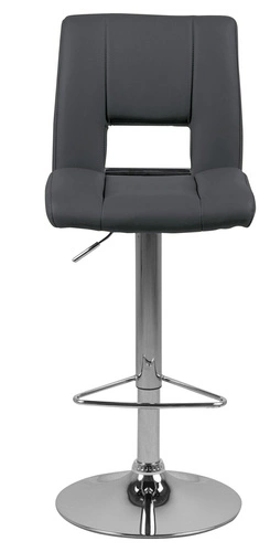 Barová židle Sylvia šedá čalouněná s opěrkou výškově nastavitelná moderní do kuchyně a k ostrůvku Actona