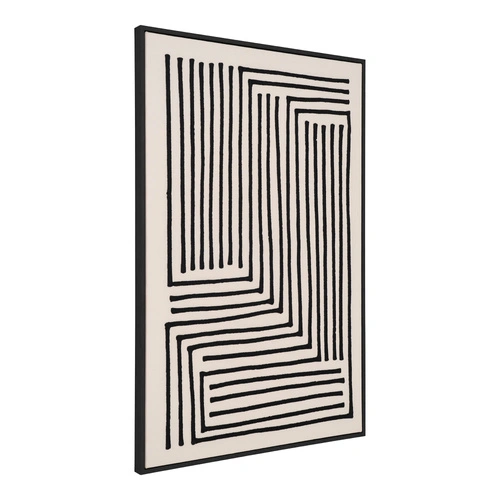 Dekorativní obraz Lipari No.3 60x90 černo‑béžový do obývacího pokoje