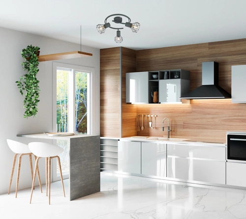 Stropní svítidlo Verve spirála 3bodové moderní šedé s nastavitelným ramenem do obýváku