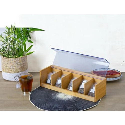 Krabička na čaj s 5 přesk.bambusovými osmičkami