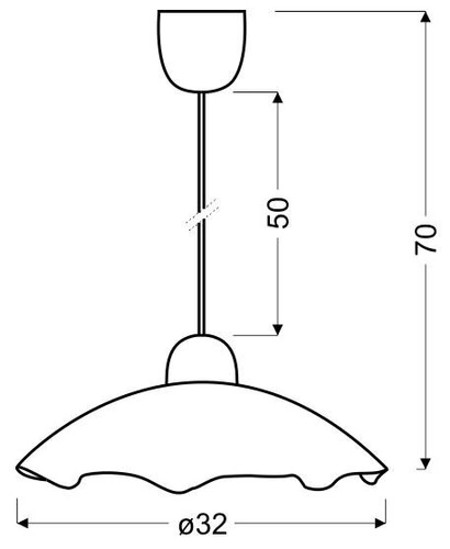 Závěsné svítidlo Dama 32 cm klasické skleněné béžové do kuchyně a jídelny CANDELLUX