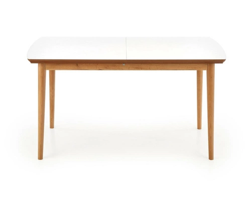 Rozkládací jídelní stůl Radley bílý mat dub lefkas moderní 140-185 cm Intesi