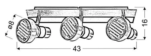 Stropní svítidlo Sortha 1 strip 3x9W GX53 energeticky úsporné