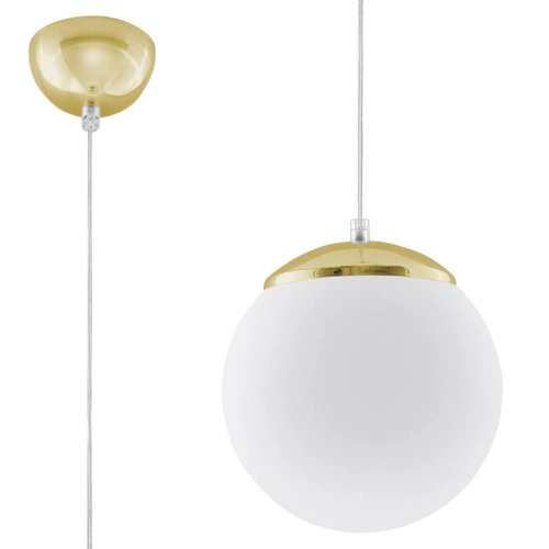 Zlatá závěsná lampa UGO 20